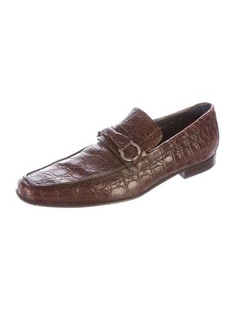 ferragamo loafers cheap site|ferragamo crocodile loafer.